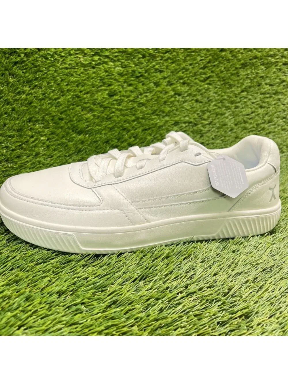 Flux Footwear Adapt Leather Trainer White Mens Size 11 Athletic Shoes Sneakers